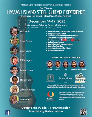 2023 Hawai&lsquo;i Island Steel Guitar Experience Poster